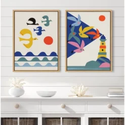 18" X 24" Sylvie Flock Of Birds Framed Canvas Wall Art By Rachel Lee Natural - Kate And Laurel 15 18" X 24" Sylvie Flock Of Birds Framed Canvas Wall Art By Rachel Lee Natural - Kate And Laurel -Safavieh Store GUEST fba401d1 ee0f 4799 99fd 97f8f692c4c4