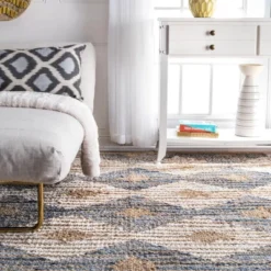 NuLOOM Hand Braided Marla Denim And Jute Diamonds Area Rug -Safavieh Store GUEST ff26db93 5fde 4622 bed3 fe59944783e8